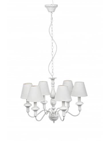 LAMPADARIO 6LUCI STYLISH BIANCO