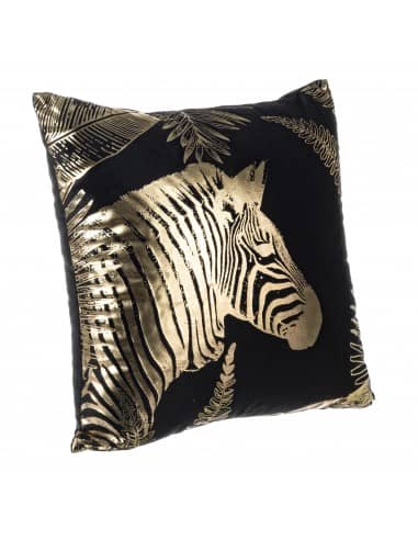 set4 cuscino giungla zebra nero-oro 45
