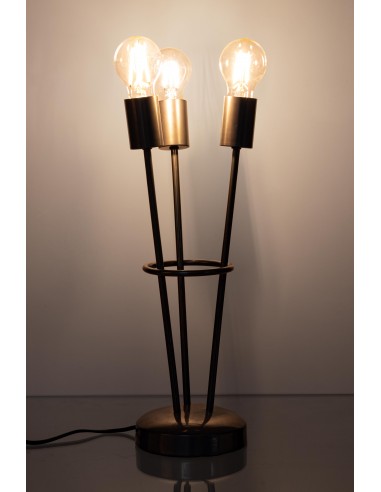 LAMPADA TAV. FIACCOLA 3LUCI ARGENTO H45