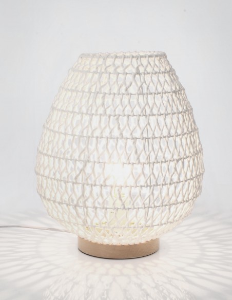 LAMPADA TAV. ZAMBIA BIANCO-NAT H35
